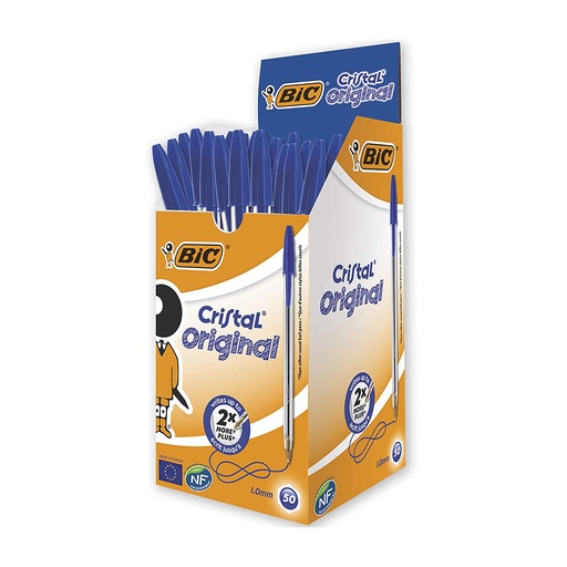 [000014129] PACK 50 unid. BOLÍGRAFOS BIC CRISTAL AZUL