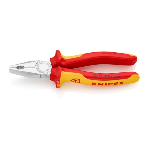 [000014140] ALICATES UNIVERSALES 180x65x20mm 0306180SB KNIPEX