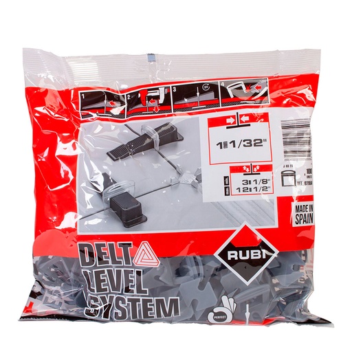 [000014162] BRIDA 3-12mm 1mm DELTA LEVEL SYSTEM (B-100 unid.) R2850 RUBI