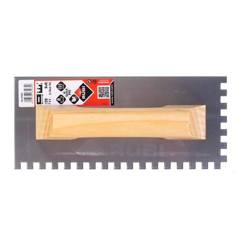 [000014323] PEINE ACERO 28cm. (8x8) MANGO MADERA CERRADO 65984 RUBI