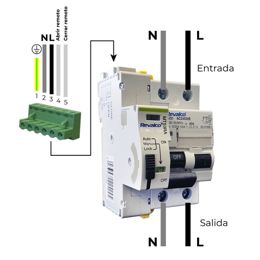 [000014324] INTERRUPTOR DIFERENCIAL 2P 40A 30mA AC C/RECONEXION AUTOMATICA CON 3 TIEMPOS DE REARME 10/60/300 SEGUNDOS