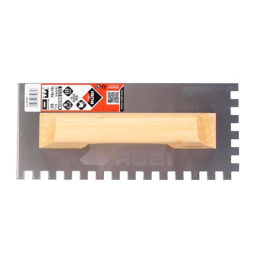 [000014416] PEINE ACERO 28cm. (10x10) MANGO MADERA CERRADO 65985 RUBI