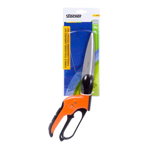 [000014463] TIJERA CORTACÉSPED GIRATORIA 360° LONGITUD: 34cm. STOCKER