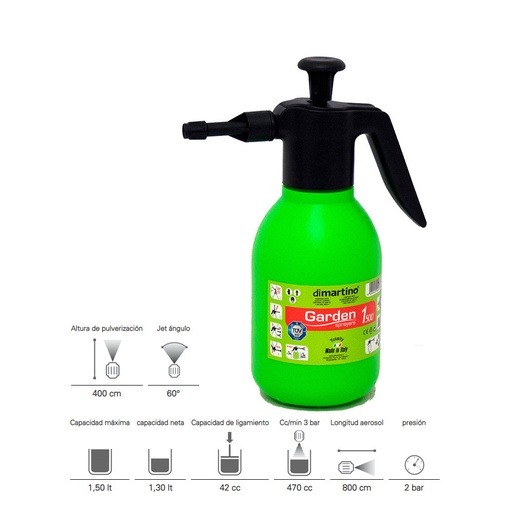 [000014749] VAPORIZADOR - PULVERIZADOR 1,5 L DIMARTINO