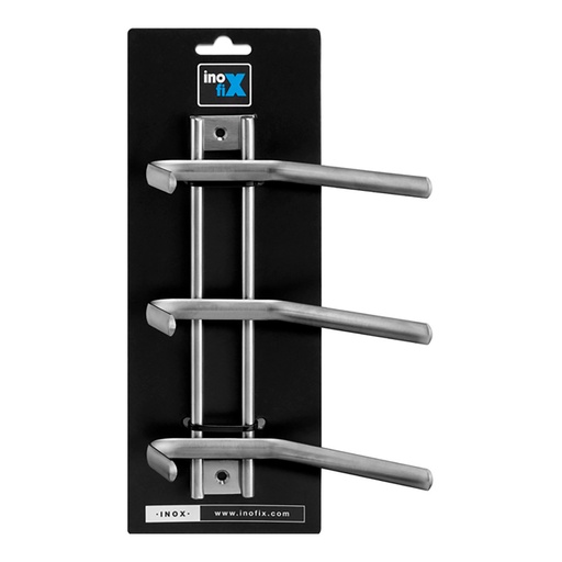 [000015021] COLGADOR ACERO INOXIDABLE 6 GANCHOS DOBLE (BLISTER) INOFIX