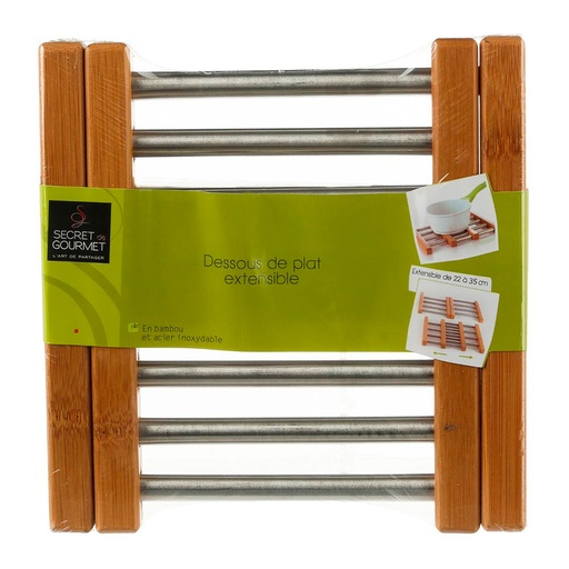 [000015036] SALVA MANTELES EXTENSIBLE DE BAMBU E INOXIDABLE