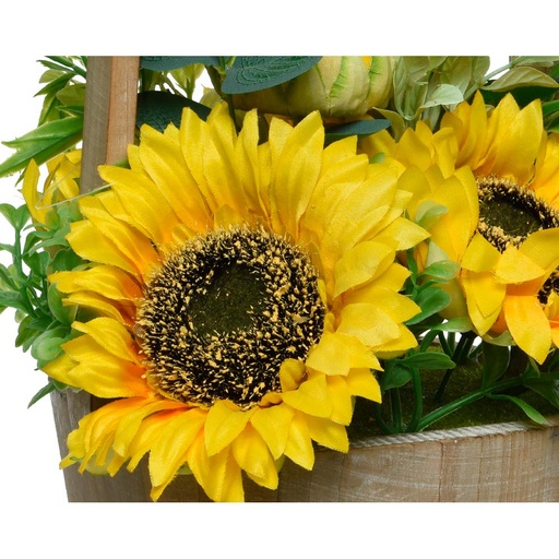 [000015193] GIRASOL ARTIFICIAL EN MACETA 23x23x31cm