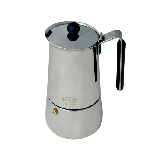 [000015255] CAFETERA 4 TAZAS ACERO INOX. MODELO MILAN IND SG1781 SAN IGNACIO
