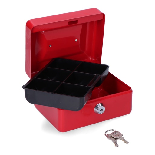 [000015392] CAJA DE CAUDALES CFC09 152x118x80mm ROJO M13392 MICEL