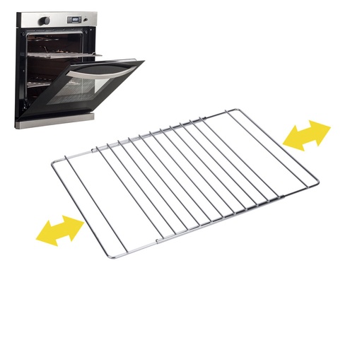 [000015780] REJILLA PARA HORNO CROMADA EXTENSIBLE 38.5cm HASTA 55x31.5cm