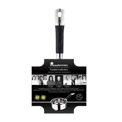 [000015786] CAZO Ø16x7,5cm 1,3L ACERO INOX FOODIES BGMP-1500-BK MASTERPRO