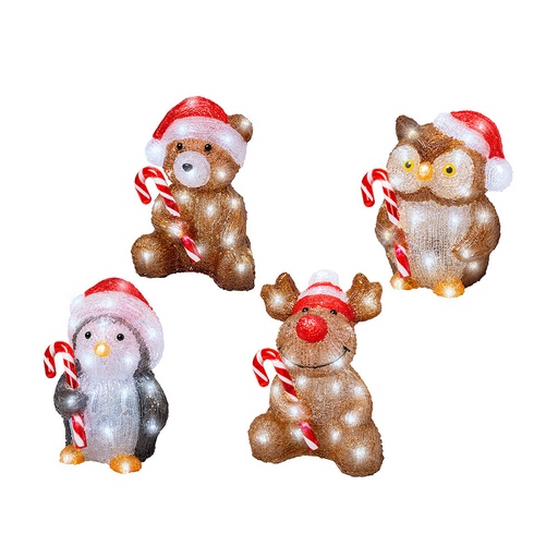 [000015837] MUÑECOS NAVIDEÑOS CON LED PARA EXTERIOR MODELOS SURTIDOS 491338