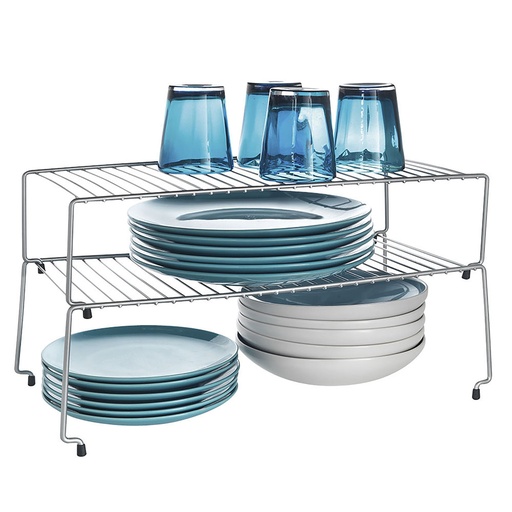[000016162] SET 2 ESTANTES APILABLES 'SKY' 48x33x24cm METALTEX