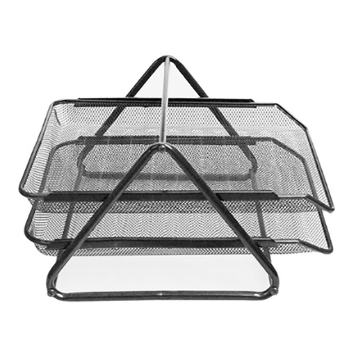 [000016349] BANDEJA SOBREMESA METÁLICA Q-CONNECT REJILLA GXA100 NEGRA 2 BANDEJAS 30x35x18,5cm