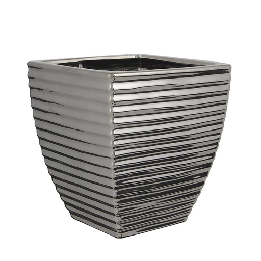 [000016462] MACETEROS ORCHID CUADRADOS VARIADOS PLATA 14x16x16cm