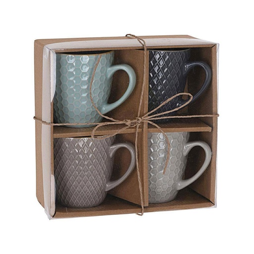[000016542] SET 4 TAZAS CAFÉ 200ml COLORES SURTIDOS