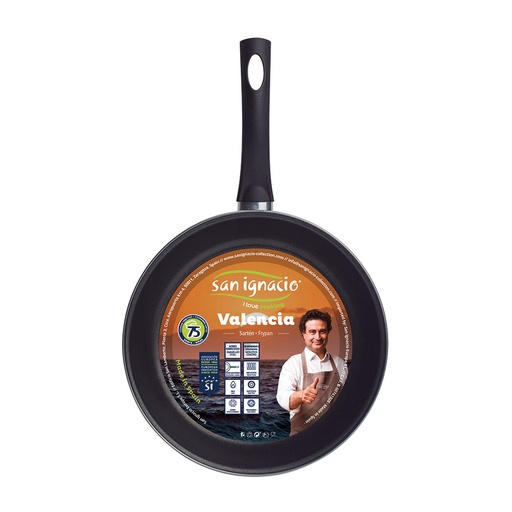 [000016587] SARTEN Ø30x5cm ACERO CARBONO VALENCIA BGEU3196 SAN IGNACIO