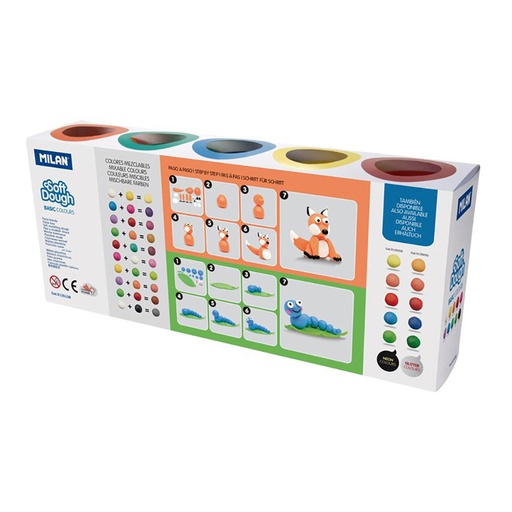 [000016749] CAJA 10 FRASCOS 85g BÁSICO SOFT DOUGH MILAN