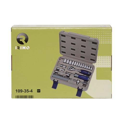 [000016774] JUEGO VASOS Y PUNTAS 1/4", 35 PIEZAS 109-35-4 IRIMO