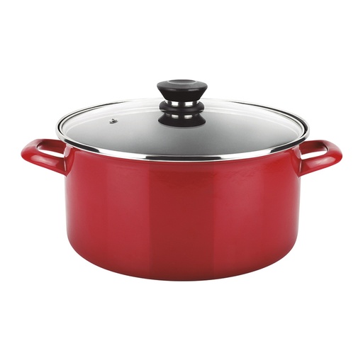 [000016829] OLLA OPTIMAX + TAPA ROJA ACERO AISI 430 FAGOR Ø18x10cm