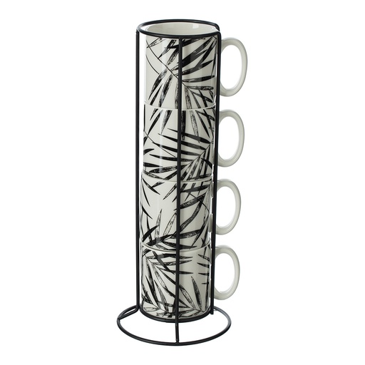 [000016845] SET 4 TAZAS MODELO "MUG ON RACK" COLORES SURTIDOS