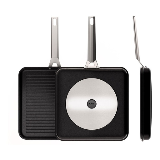 [000016909] GRILL 28x28cm AIRE NO INDUCCIÓN MANGO 48GM/28 VALIRA
