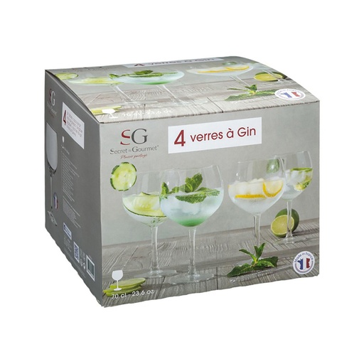 [000016926] PACK 4 unid. COPA DE GINEBRA DE CRISTAL 70cl