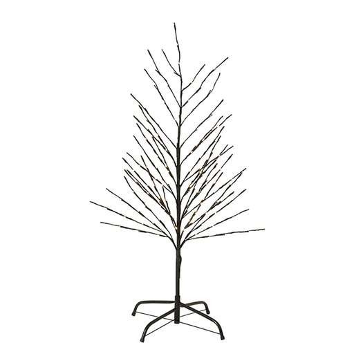 [000017044] ÁRBOL DE NAVIDAD LED COLOR NEGRO CON LUCES BLANCO CÁLIDO. 493459