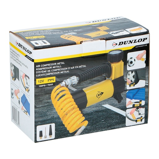 [000017051] COMPRESOR METÁLICO PARA COCHE 12V DUNLOP