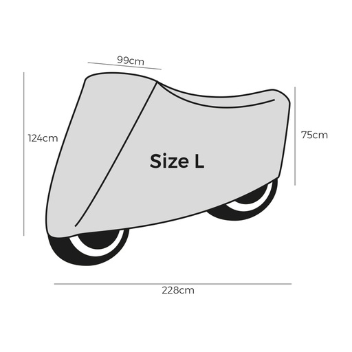 [000017225] FUNDA PARA PROTEGER MOTOS TALLA L 228x124cm