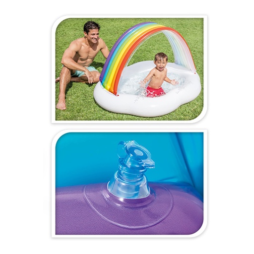 [000017306] PISCINA PARA BEBES MODELO ARCO IRIS 142x84x119cm