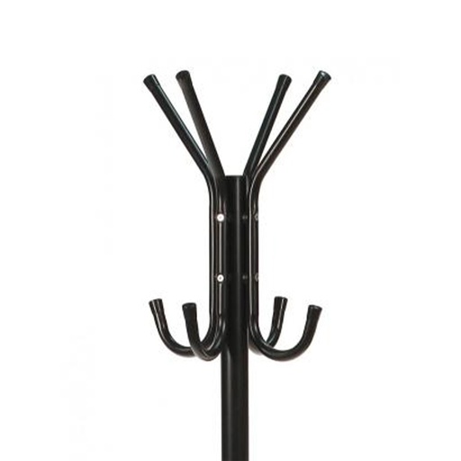 [000017337] PERCHERO DE PIE CON 8 COLGADORES NEGRO 172x48cm