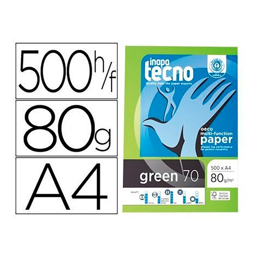 [000017701] PACK 500 HOJAS PAPEL MULTIFUNCIÓN RECICLADO DINA4 80g PARA IMPRESORA