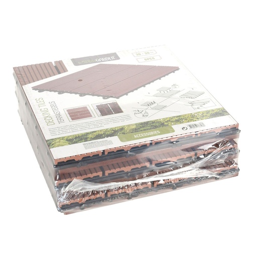 [000018135] KIT CON 6 BALDOSAS DE PVC 30x30cm PARA TERRAZA
