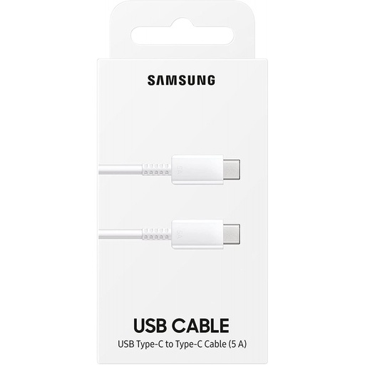 [000018605] SAMSUNG USB CABLE 1M TYPE-C TO USB TYPE-C 5A EP-DN975BWE WHITE