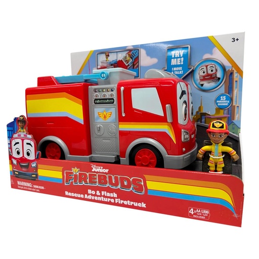 [000019324] Camion de bomberos interactivo unidad de rescate Bo y Flash Luces y sonidos.