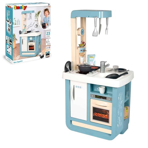 [000019395] Cocina Bon Appetit con 23 accesorios. 52,1x32,5x95,7 cm