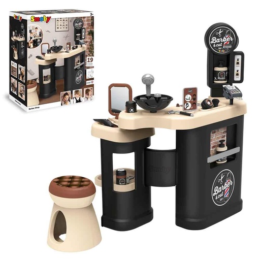 [000019397] Barberia Barber Shop con taburete y 19 accesorios 69x48x91,5 cm