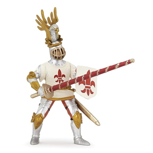 [000019527] Figura White knight fleur de lys 9,5X4X11,4CM