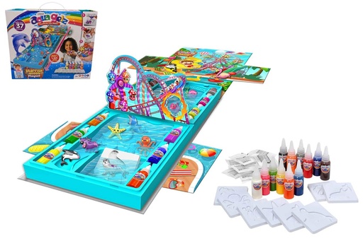 [000019649] Aqua Gelz Playset Starfish. Crea, moja,Juega y disfruta con muchos accesorios. 1,2 m abierto.