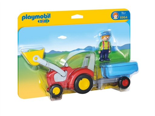 [000019724] Tractor con Remolque Playmobil 1.2.3