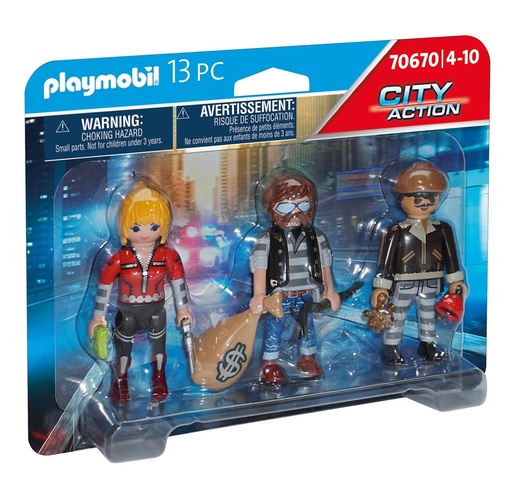 [000019776] Figuras Ladrones Playmobil City Action
