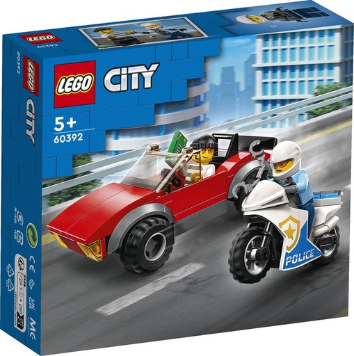 [000020281] Moto de Policía y Coche a la Fuga Lego City