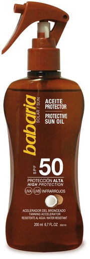 [000020584] Aceite Protector Solar Babaria Coco Spray  F-50 200 ml