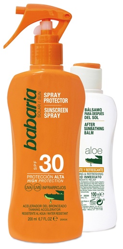 [000020595] Spray Protector Solar Aloe Babaria F-30 200 Ml mas After Sun 100 Ml
