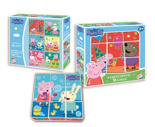 [000020834] Rompecabezas Peppa Pig 9 Cubos. 20X20X5 Cm