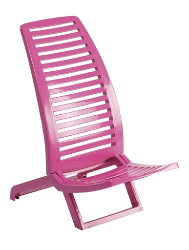 [000021007] Silla playa polipropileno color rosa 38x60x72 cm