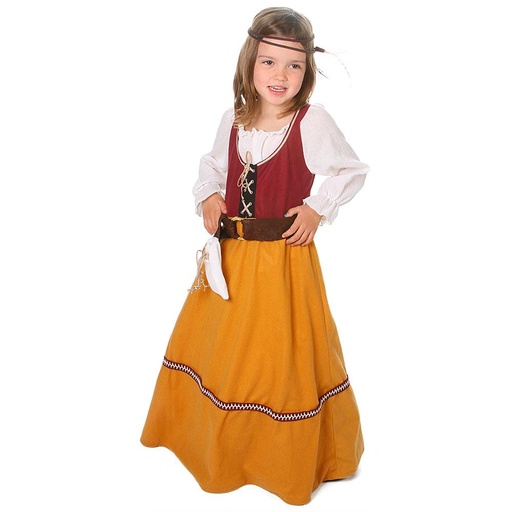 [000021083] Disfraz Infantil Vikinga Medieval Helga - Talla 3 (5-7 Años)
