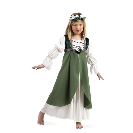 [000021368] Disfraz Infantil Clarisa Medieval Verde (Bs) - Talla 4 (7-9 Años)