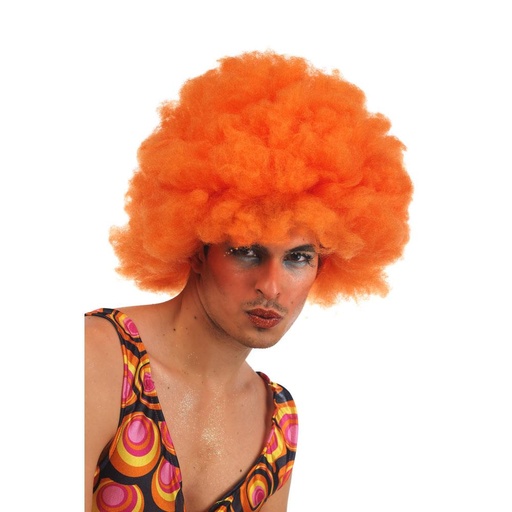 [000021530] Peluca Afro Naranja